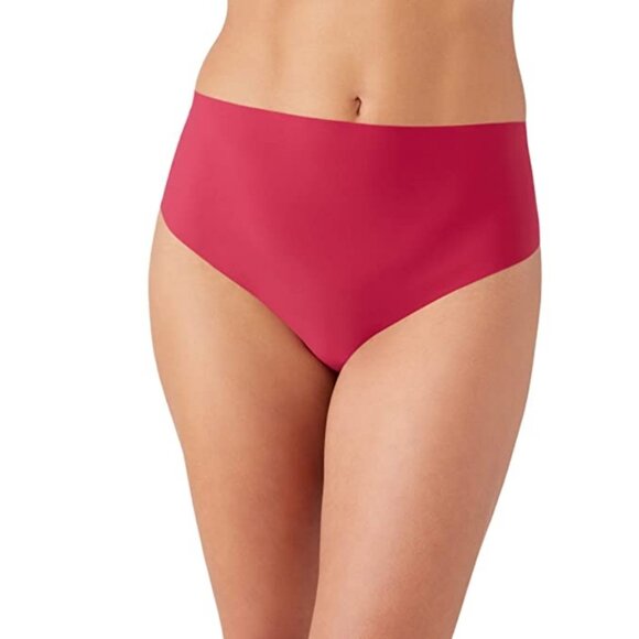 B.tempt'd by Wacoal B.bare Hi-Waist Thong Underwear 979267 - Persian Red - Picture 1 of 1